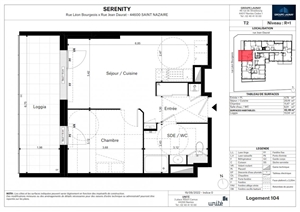 appartement neuf à la vente -   44600  SAINT NAZAIRE, surface 42 m2 vente appartement neuf - UBI361967829